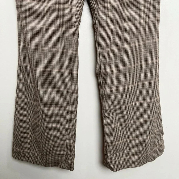 TABOTS Womens 10P Houndstooth Wide  Leg Brown Career Wool Trouser - Picture 5 of 14